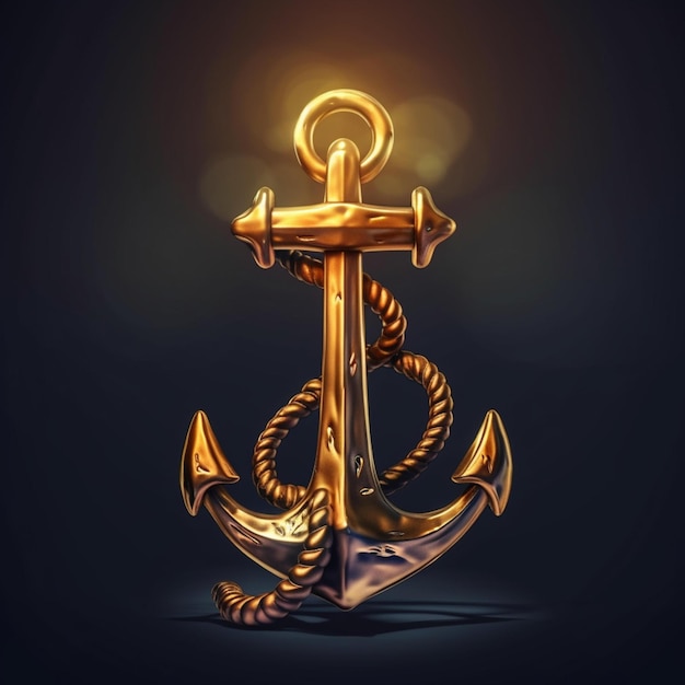 Premium AI Image | ship anchor logo