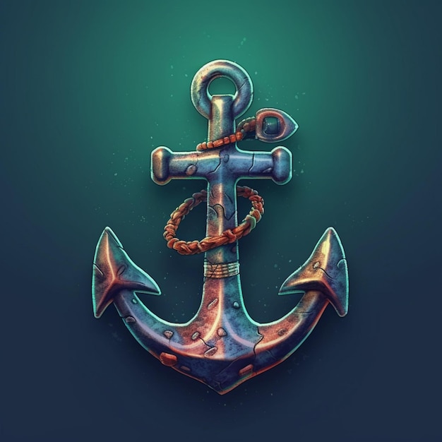 Premium AI Image | ship anchor logo