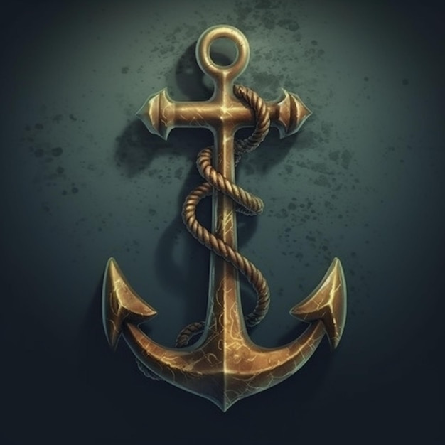 Premium AI Image | ship anchor logo