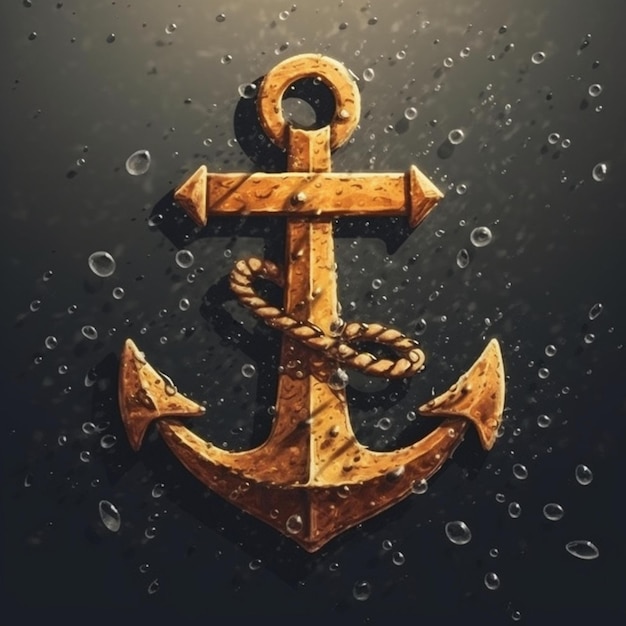 Premium AI Image | ship anchor logo