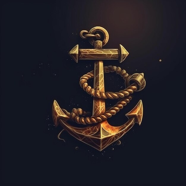 Premium AI Image | ship anchor logo