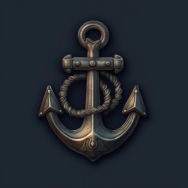 Premium AI Image | ship anchor logo