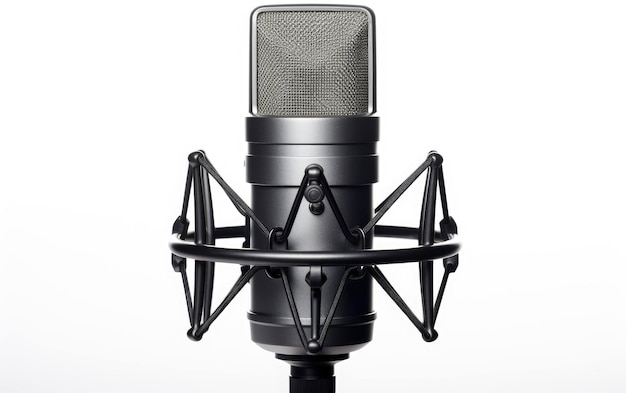 Premium AI Image | Single Vocal Mic on White Background