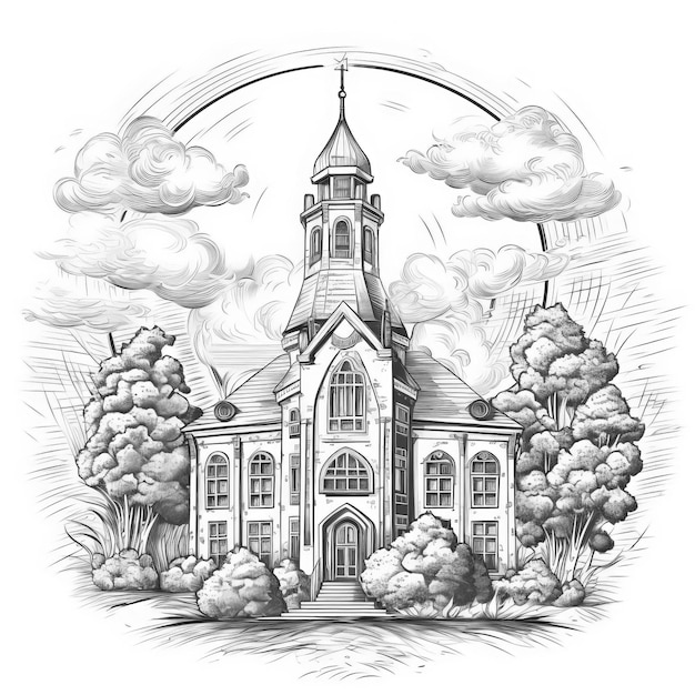 Christianity Church Drawing