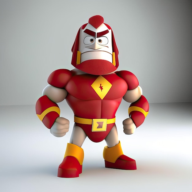 Premium AI Image | Super hero in red and yellow colors Generative AI