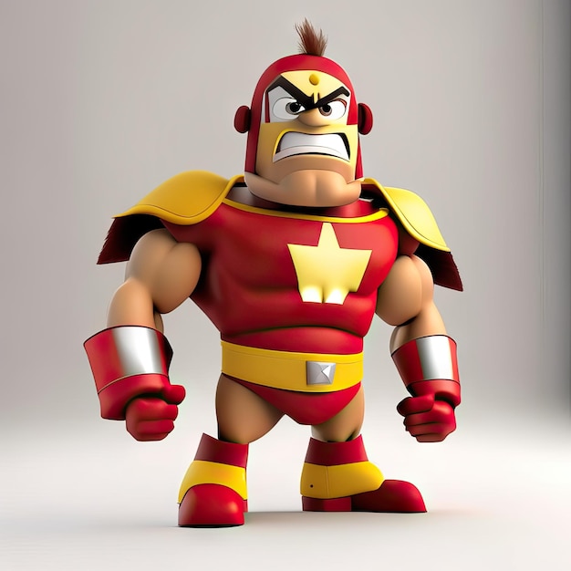 Premium AI Image | Super hero in red and yellow colors Generative AI