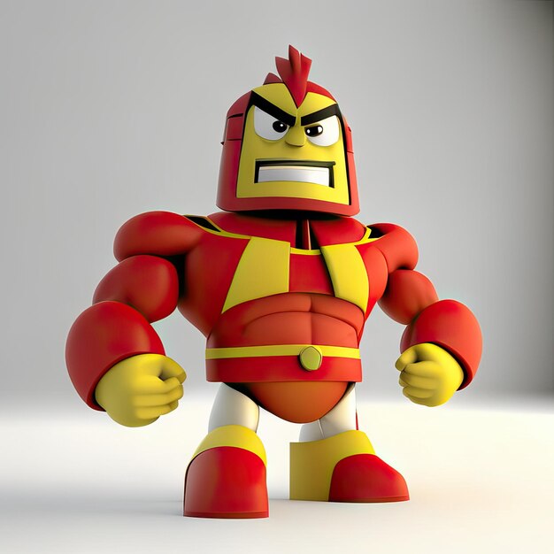 Premium AI Image | Super hero in red and yellow colors Generative AI