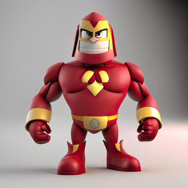 Premium AI Image | Super hero in red and yellow colors Generative AI