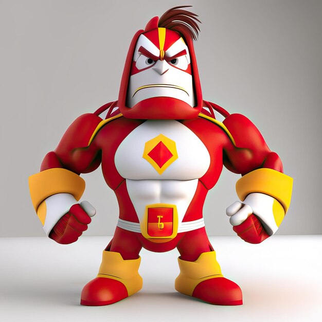 Premium AI Image | Super hero in red and yellow colors Generative AI