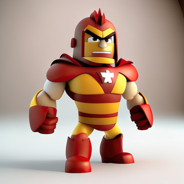 Premium AI Image | Super hero in red and yellow colors Generative AI