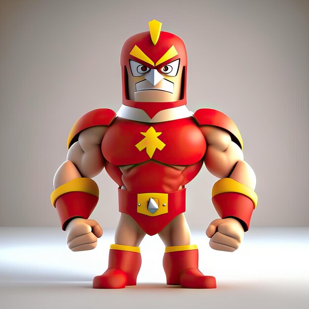 Premium AI Image | Super hero in red and yellow colors Generative AI