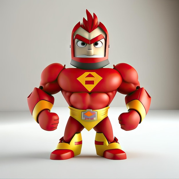 Premium AI Image | Super hero in red and yellow colors Generative AI