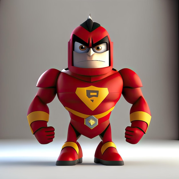 Premium AI Image | Super hero in red and yellow colors Generative AI