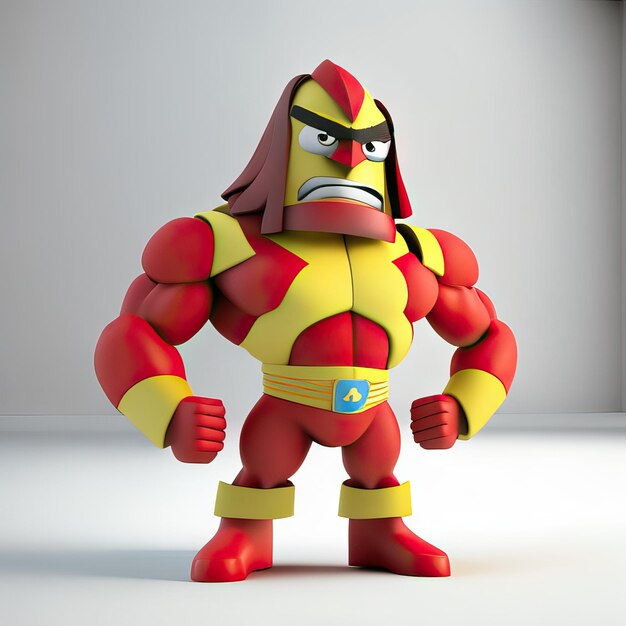 Premium AI Image | Super hero in red and yellow colors Generative AI