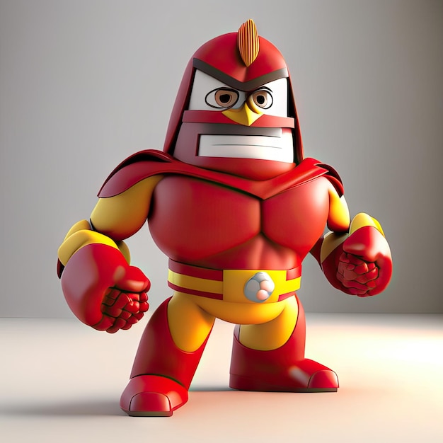 Premium AI Image | Super hero in red and yellow colors Generative AI