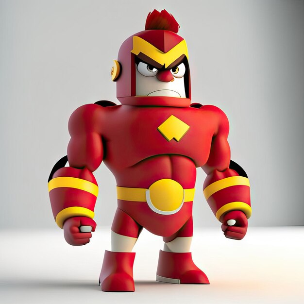 Premium AI Image | Super hero in red and yellow colors Generative AI