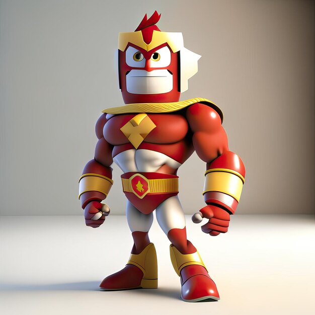 Premium AI Image | Super hero in red and yellow colors Generative AI