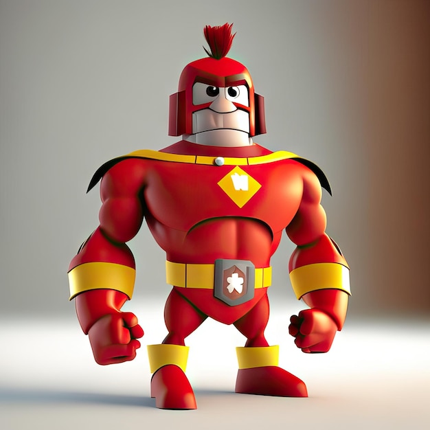 Premium AI Image | Super hero in red and yellow colors Generative AI