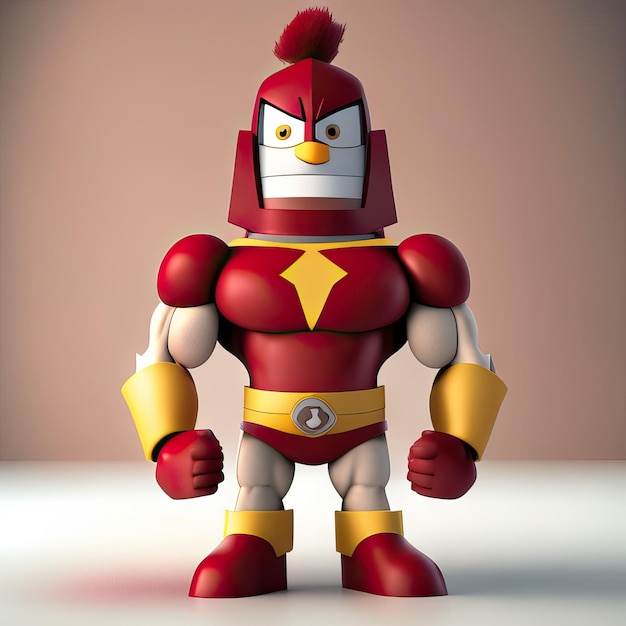 Premium AI Image | Super hero in red and yellow colors Generative AI