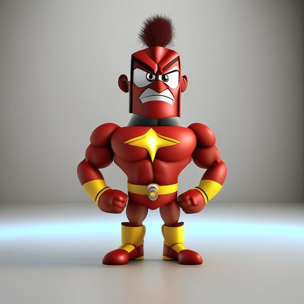 Premium AI Image | Super hero with red and yellow color Generative AI