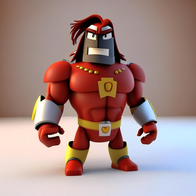 Premium AI Image | Super hero with red and yellow color Generative AI