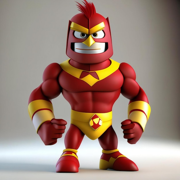 Premium AI Image | Super hero with red and yellow color Generative AI