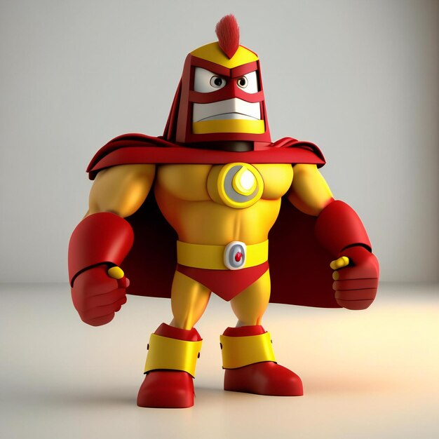 Premium AI Image | Super hero with red and yellow color Generative AI