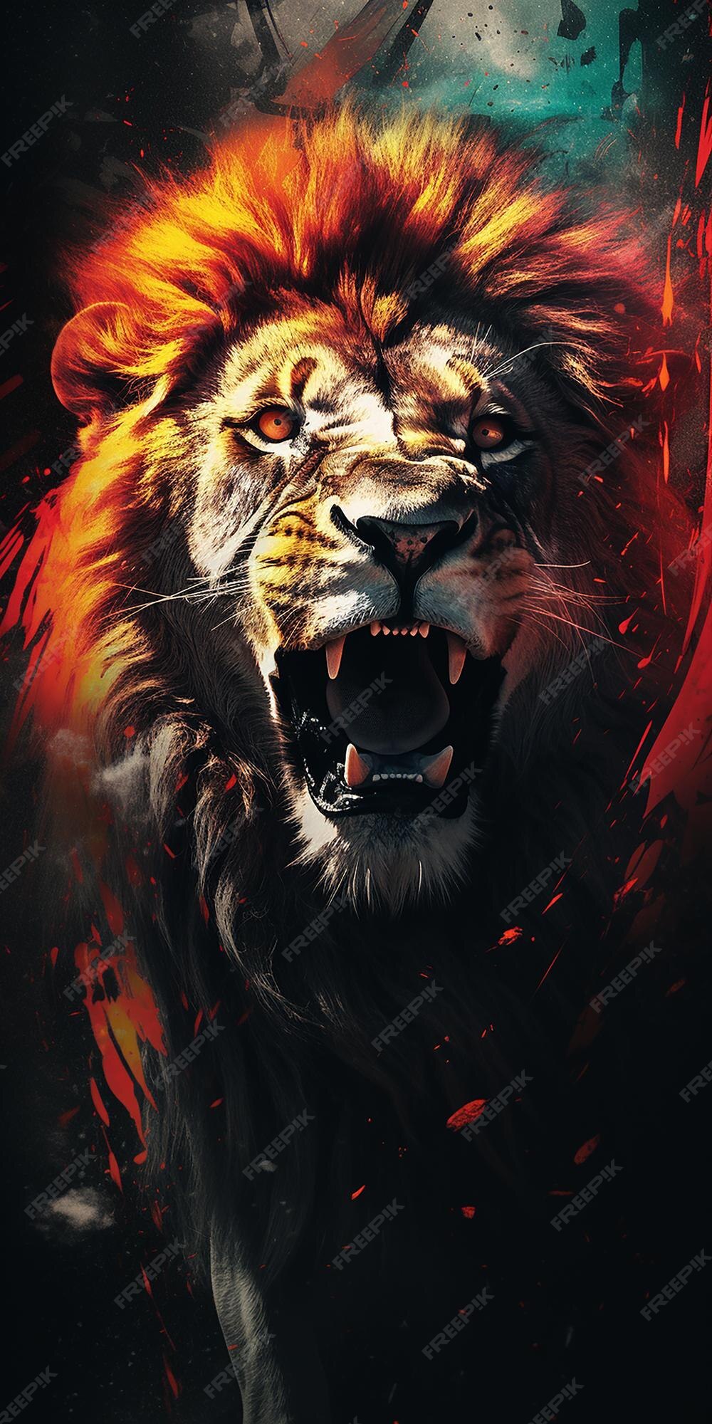 Premium AI Image | Tiger scary face 4k wallpaper