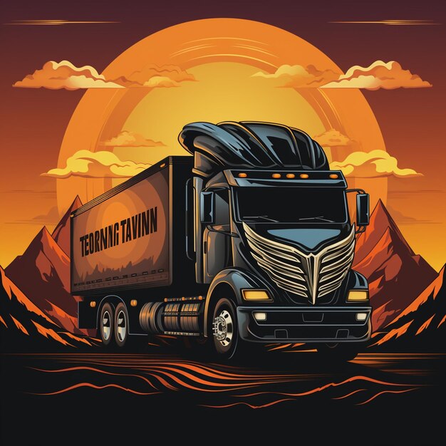 Premium AI Image | trucking logo