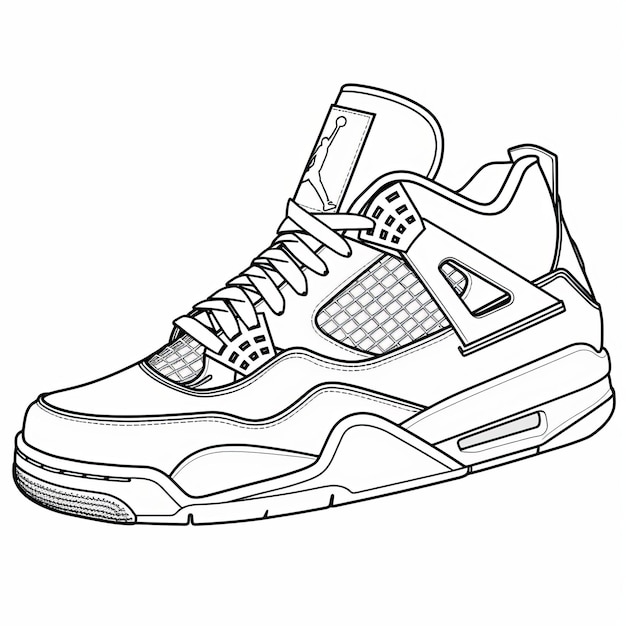 Premium AI Image | Unleash Your Creativity Air Jordan 4 Coloring Book ...