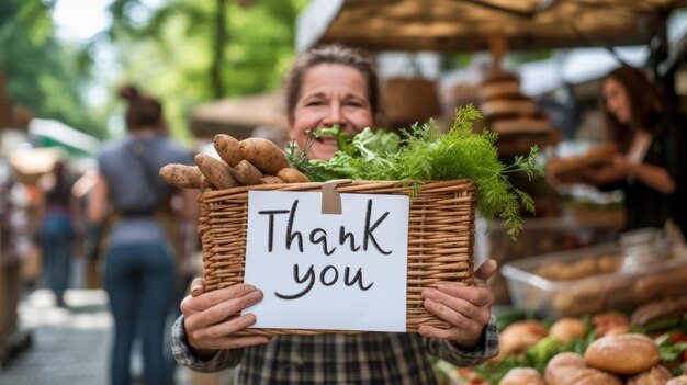 Premium Photo | Volunteers expressing gratitude with a thank you ...