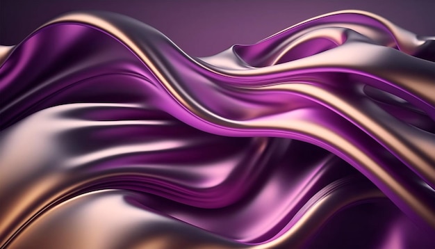 Premium Photo | Wavy pink satin background