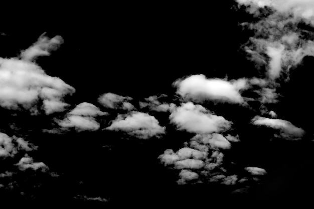 Premium Photo | White clouds isolated on a black background. high ...