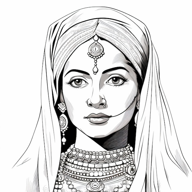 Premium AI Image | a woman in a traditional indian dress