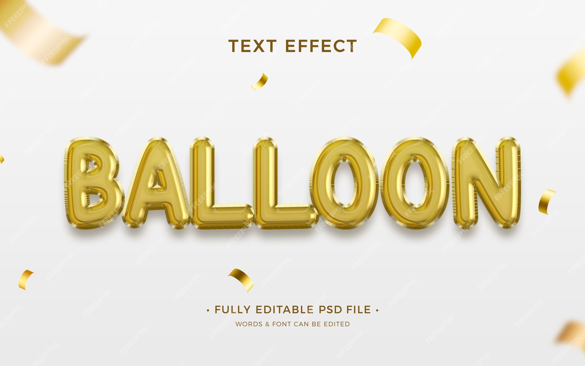 Premium PSD | Ballon text effect