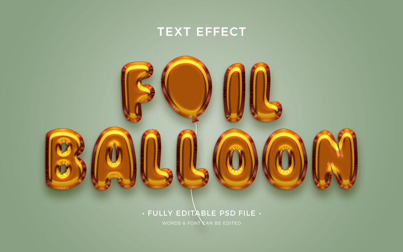 Premium PSD | Ballon text effect