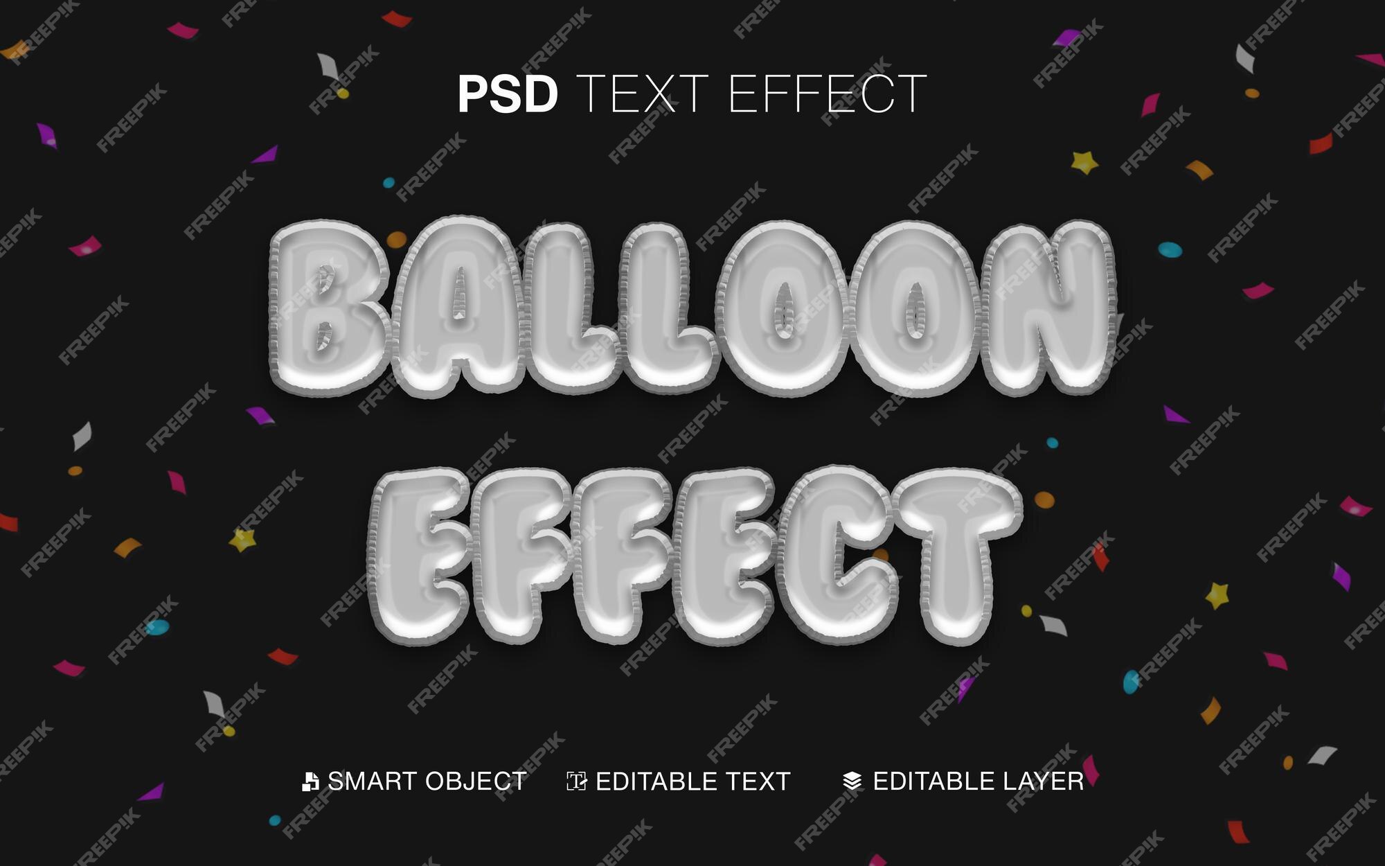 Premium PSD | Balloon text effect