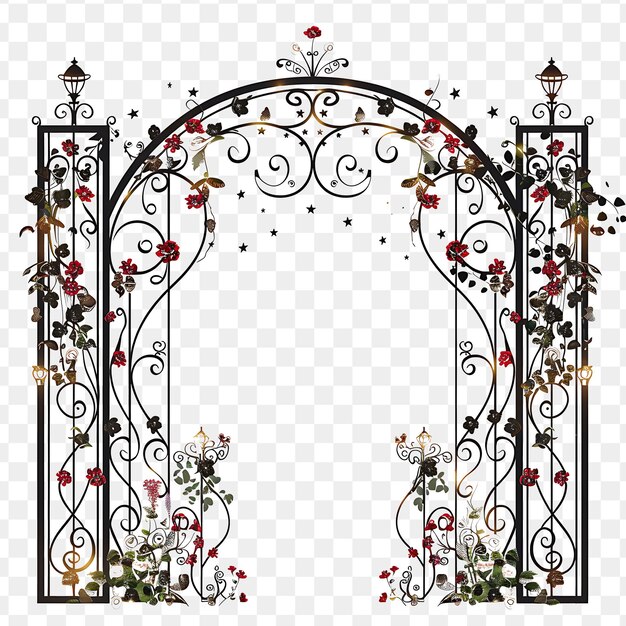 Premium PSD | Fairy tale gate with enchanted wedding decorations gate ...