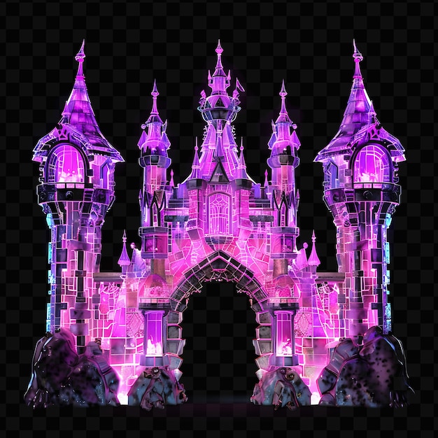 Premium PSD | Fairytale Castle Gate With Princess Towers and Magical ...