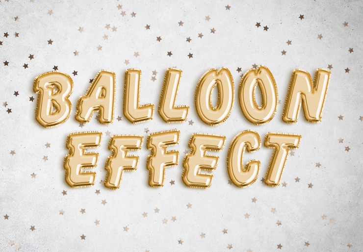 Premium PSD | Foil balloon text effect