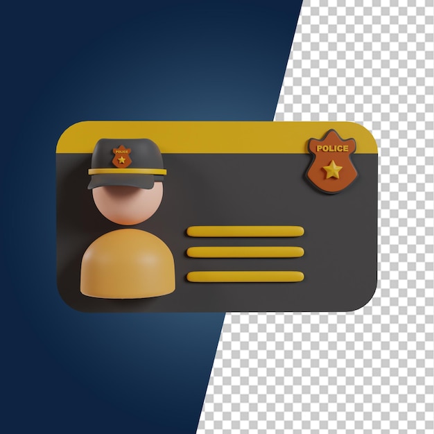 Premium PSD | Police department 3d render icon