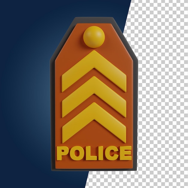 Premium PSD | Police department 3d render icon