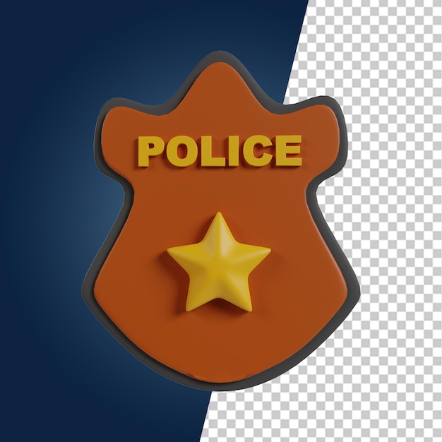 Premium PSD | Police department 3d render icon