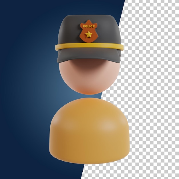 Premium PSD | Police department 3d render icon