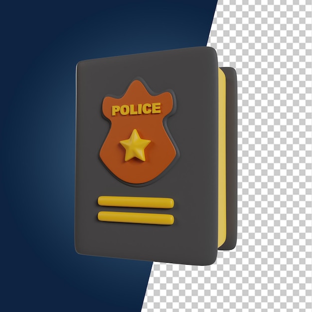 Premium PSD | Police department 3d render icon