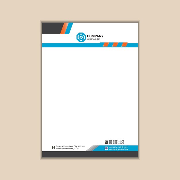 Premium Vector | A4 business letterhead with a modern and simple design