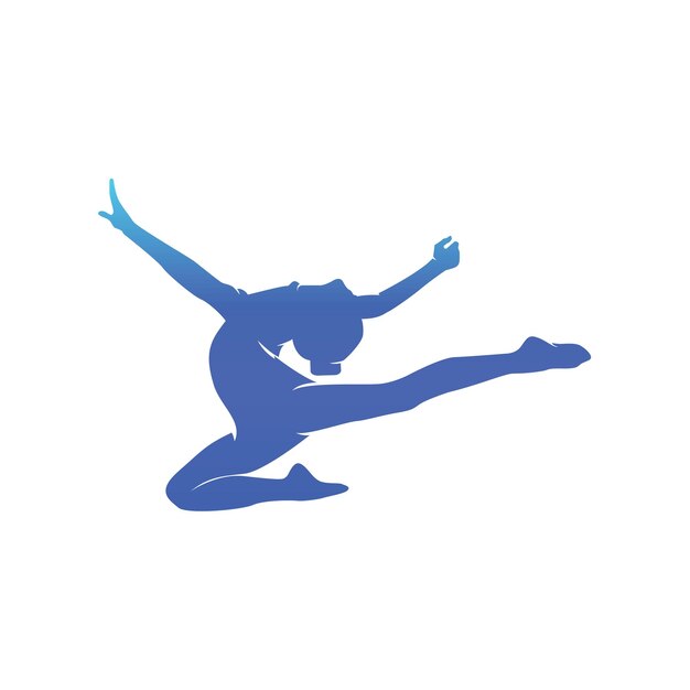 Premium Vector | Activity women gymnastic logo design