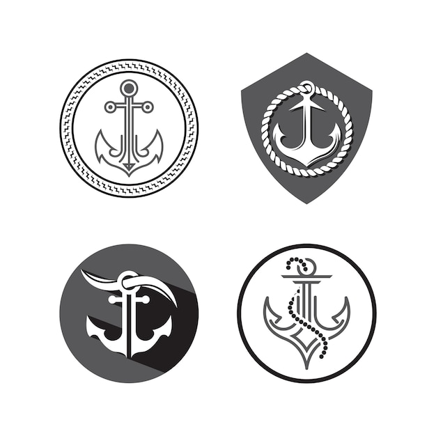 Premium Vector | Anchor logo icon boat ship marine navy