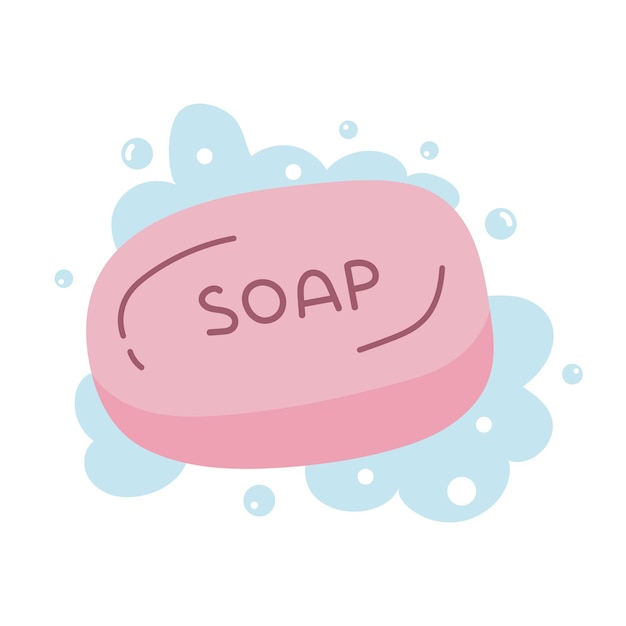 Premium Vector | Bar of soap with foam isolated on white background ...