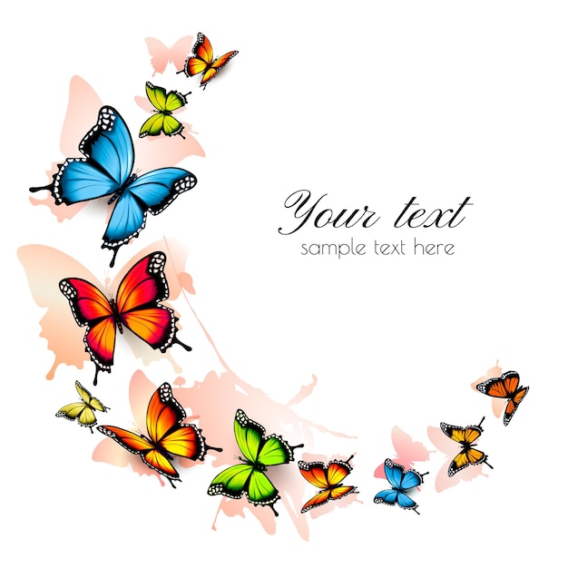 Premium Vector | Beautiful butterfly background. vector